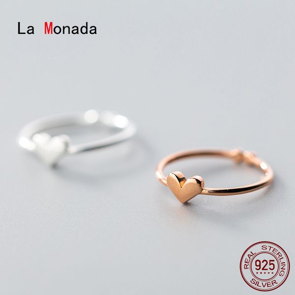 

cluster rings la monada 925 sterling silver women korean minimalist jewelry little finger for adjustable, Golden;silver