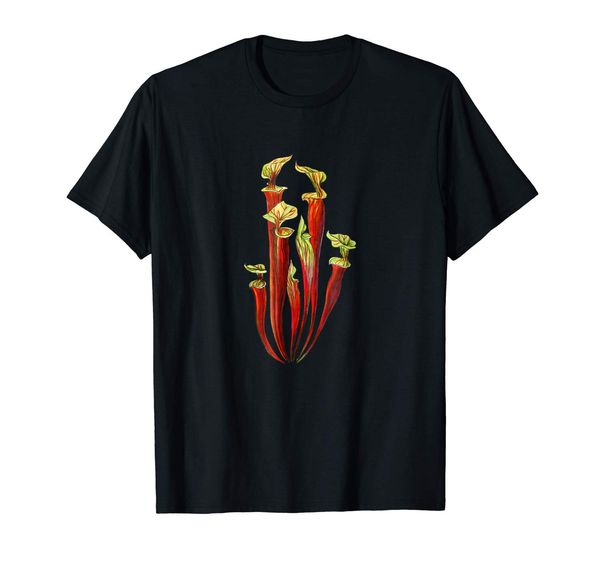 

sarracenia carnivorous plants t-shirt short sleeve men t shirt summer mens 100% cotton short sleeve print