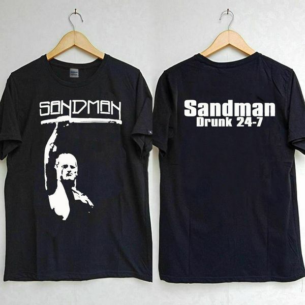 

ecw sandman used short sleeve t shirt reprint shirts for men