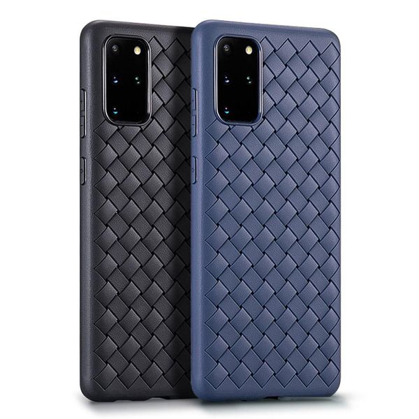 

super soft phone case for samsung galaxy s20 plus ultra s10 iphone 11 pro max huawei p40 grid weaving cases radiating cover silicone case