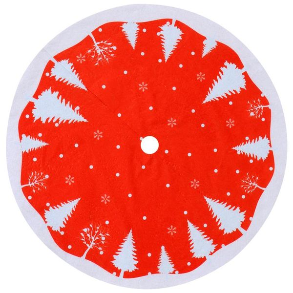 

1pc christmas decorative printing skirt christmas tree skirt exquisite printed tree dress xmas decor(assorted color