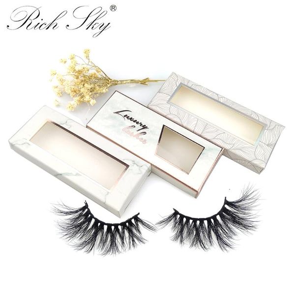 

false eyelashes rich sky natural mink lashes private label and packaging