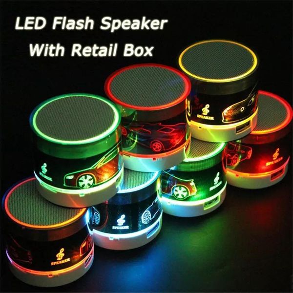 

new speakers bluetooth mini speaker led colored portable flash handswireless stereo radio tf card usb for iphone 6 7 6s samsung