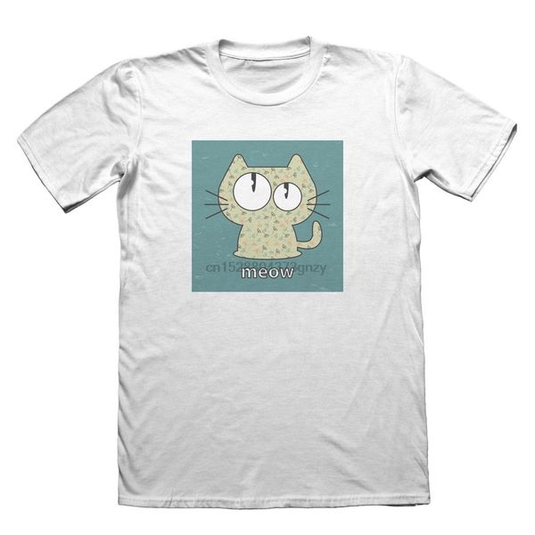 

мяу забавный кот t shirt день отца рождественский подарок 2020 мужская мода t shirt