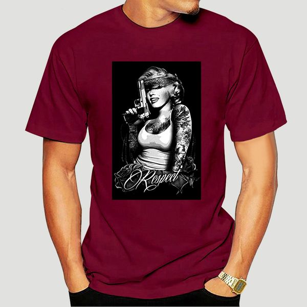 

marilyn monroe respect gun women t-shirt s-xl new-0075d