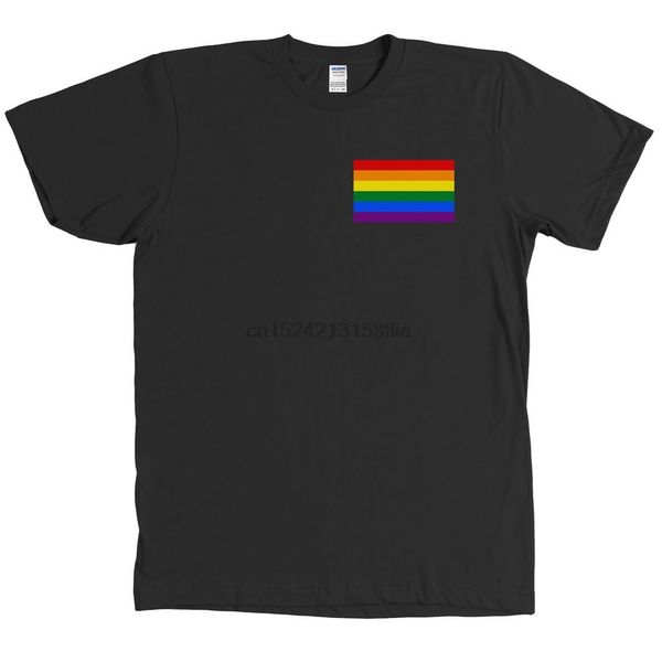 

gay pride flag chest print t shirt lgbt ally tee new with tags - many colors