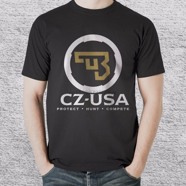 

new ceska zbrojovka firearms guns cz - usa logo black t shirt