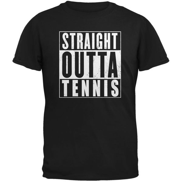 

straight outta tennis black t-shirt