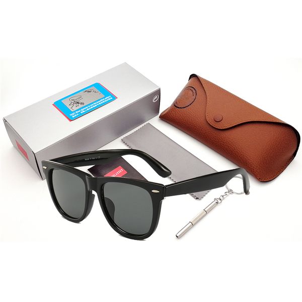

High Quality Custom Sunglasses Brand Hiker Model YU21-40 Acetate Frame Real UV400 Glass lenses Sun Glasses Leather Case Packages SIZE 54MM