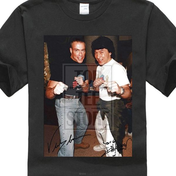 

2020 retro t shirt jacky chan jean-claude van damme printed t shirt menfashion round neck t shirt fashion tees