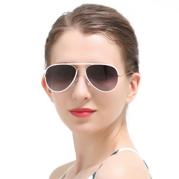 

New Polarized Sunglasses for Men and Women Classic Toad Mirror Pilot Driver, White;black