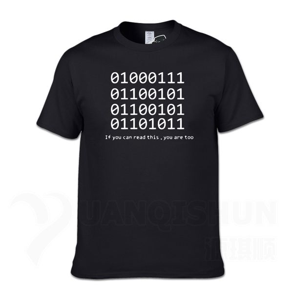 

16 colors new summer men binary bit t shirt funny ascll men short sleeve cotton fashion java programmer geek t-shirts tee