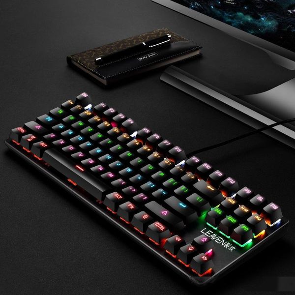 

crack punk mechanical keyboard 87 key keyclick game competitive office notebook professional