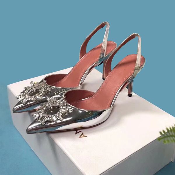 

2020 designer cleats ladies sun crystal high heels shoes rhinestone wedding shoes ciabatte infradito platform dress shoes, Black