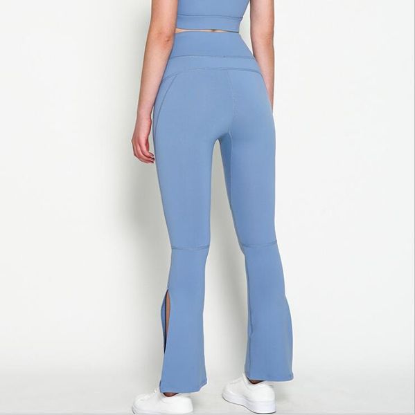 

yoga outfits women sport leggings stretchy pants high waist gym tight leggins side opening workout tights running 4040, White;red