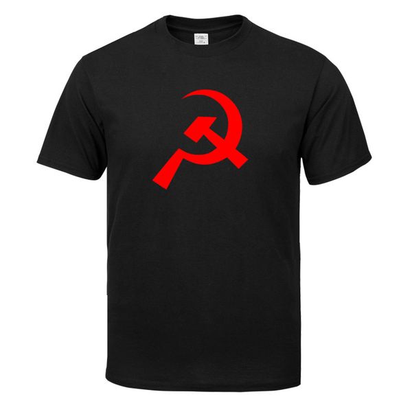 

men t-shirt fashion hammer and sickle printed harajuku hiphop t shirts short sleeve hipster comics tee