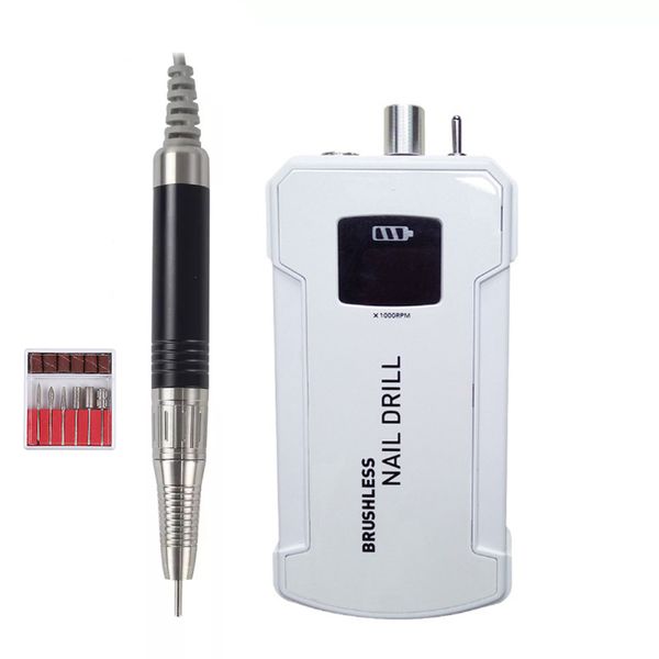 

nail полировальные машины 80w бесщеточный nail drill 35000rpm электрические маникюрные дрель комплект машина аккумуляторная педикюр установи