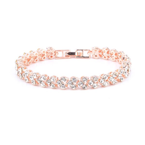 

european and american new friendship bracelet roman crystal bracelet simple bracelet, for women gifts, Black
