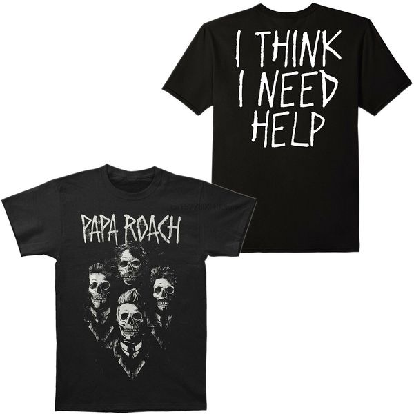 

authentic papa roach i think i need help portrait slim-fit t-shirt s-3xl new