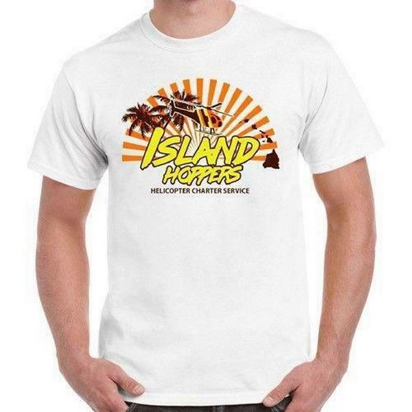 

new island hoppers magnum pi king tv classic hawaii retro t-shirt 80 usa size cotton new funny tee shirt