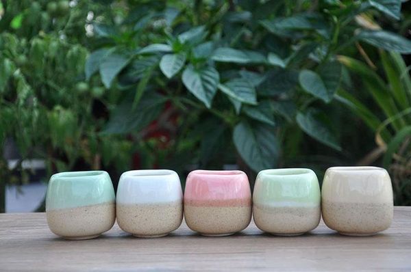 

ceramics flowerpot mini multicolour square succulents breed base special purpose basin reusable plant flower herb bed succulent pots