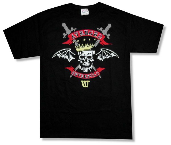 

avenged sevenfold king crossed swords black t shirt new official m slim