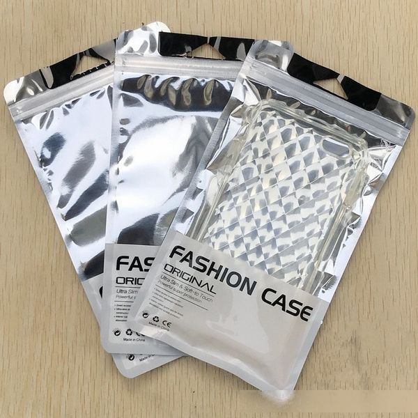 

aluminizing aluminum plating plastic poly bags opp packing zipper lock package accessories pvc retail boxes handles for phone case cover