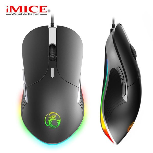

imice x6 high configuration usb wired gaming mouse computer gamer 6400 dpi optical mice for lappc game mouse upgrade x7