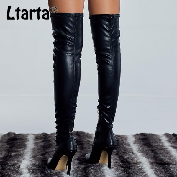 

ltarta 2020 women black knee high boot club shoes boots 35 to 42 high knee women's boots women zl-666-6