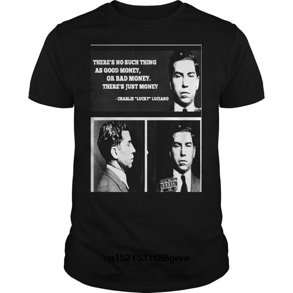 

funny t shirt lucky luciano italian mobster t-shirt tshirt men tee