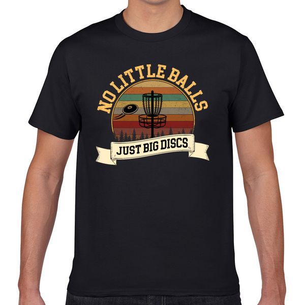 

t shirt men no little balls just big discs funny disc golf app casual black geek print male tshirt xxxl