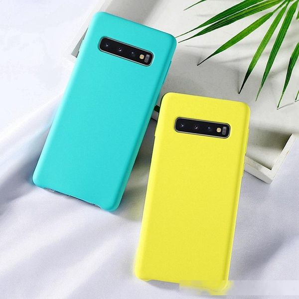 

liquid silicone case with logo original luxury design scratchproof shockproof defender phone cover for samsung s20 ultra plus s10 note10 9 8