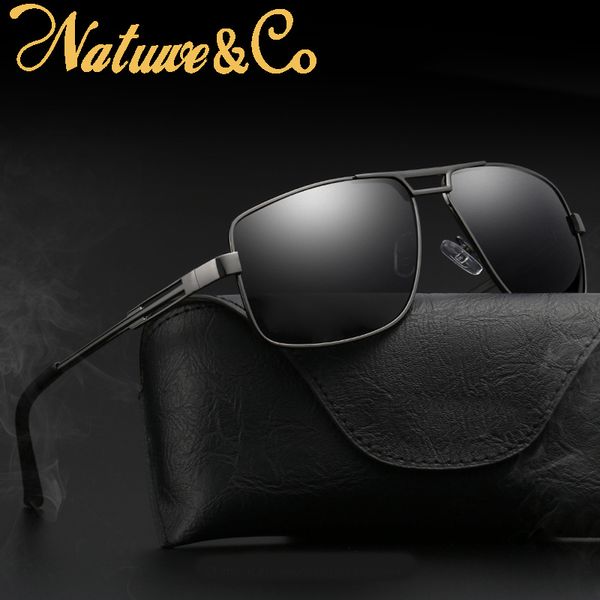 

sunglasses natuwe&co 2021 classic rectangle polarized women men uv400 glasses vintage frames 0945, White;black