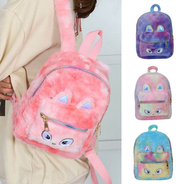 

new women girl plush mini backpack travel school satchel shoulder bag ruckrack