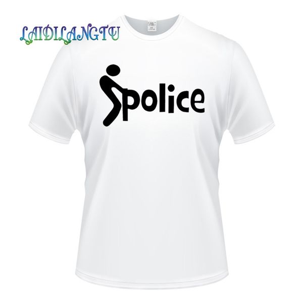

мужские футболки моды f полиция смешная шутка prank cop плюс размер tee shirt homme summer с коротким рукавом мужские футболки мужские футбо