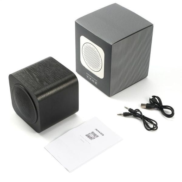 

wooden speaker fm radio mp3 player aux portable wireless 1200mah rechargable battery for smartphone tablet computer