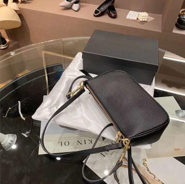 

20ss ins women handbag letters lady shoulder bags double shoulder strap crossbody rectangle black underare bag with box