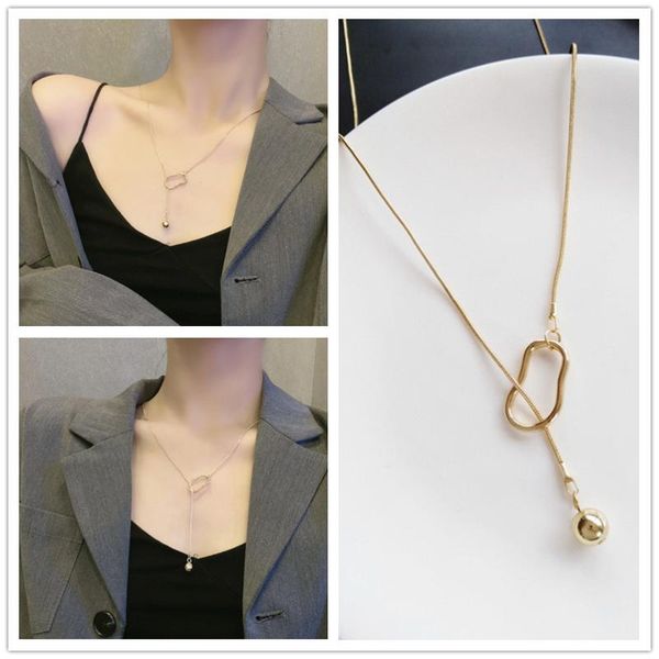 

minimalist choker necklace women girls fashion simple irregular pendants necklaces jewelry delicate accessories wholesale, Golden;silver