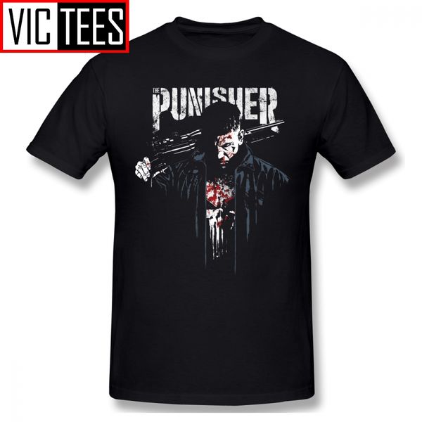 

mens punisher t shirts jon quesada cover art t-shirt print tee shirt fun streetwear 100% cotton mens tshirt