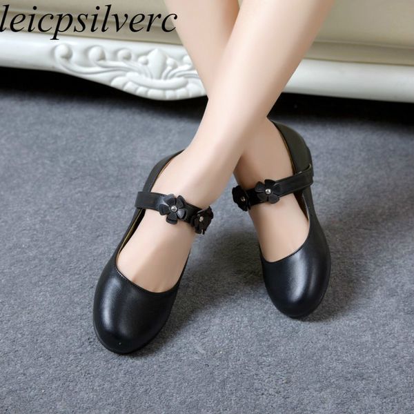 

women flats mary janes shoes round toe pu hook loop 2020 spring autumn new fashion casual office wedding party white black