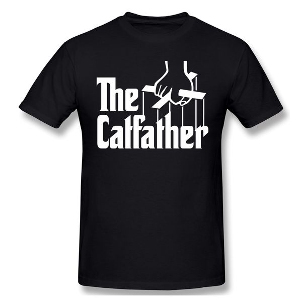 

в catfather премиум футболки хлопок кошка отец футболка hipster ofertas o шеи футболку