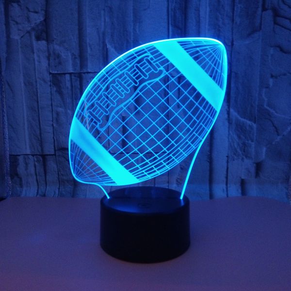 

colorful 3d led usb small table lamps rugby led lights touch remote control colorful 3d night light