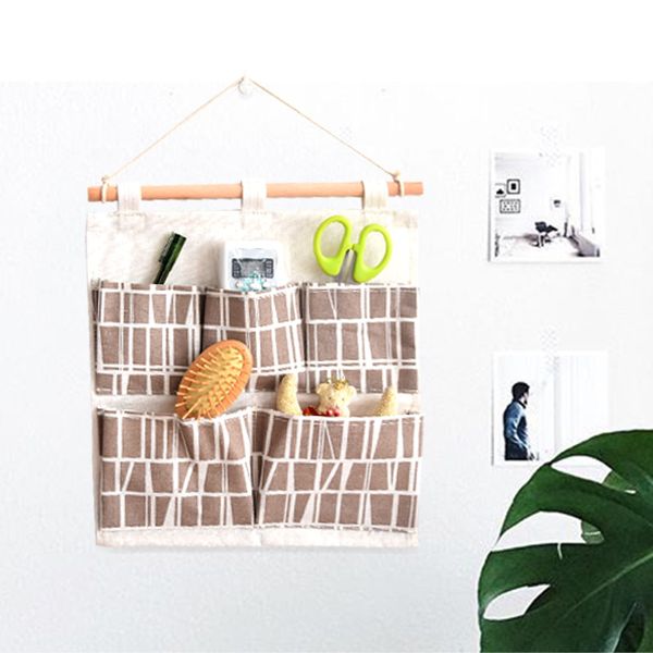 

storage boxes & bins 7pocket wall bag closet organizer hanging clothes kids room home decoration mesh grocery holder