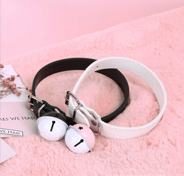 

choker ожерелье короткие bells подвеска звук punk стиль мода партии женщины мужчины ювелирные изделия кожезаменитель регулируемый воротник ш, Golden;silver