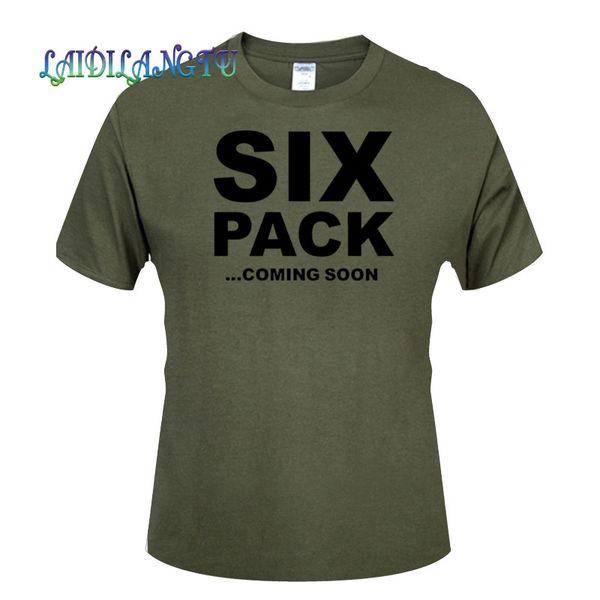 

six pack coming soon casual short sleeve printed t-shirt men cotton tees summer fashion clothes