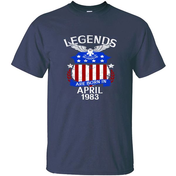 

the new crazy legends are born in april 1983 tshirt for men 100% cotton cute army green comics t shirts short-sleeve