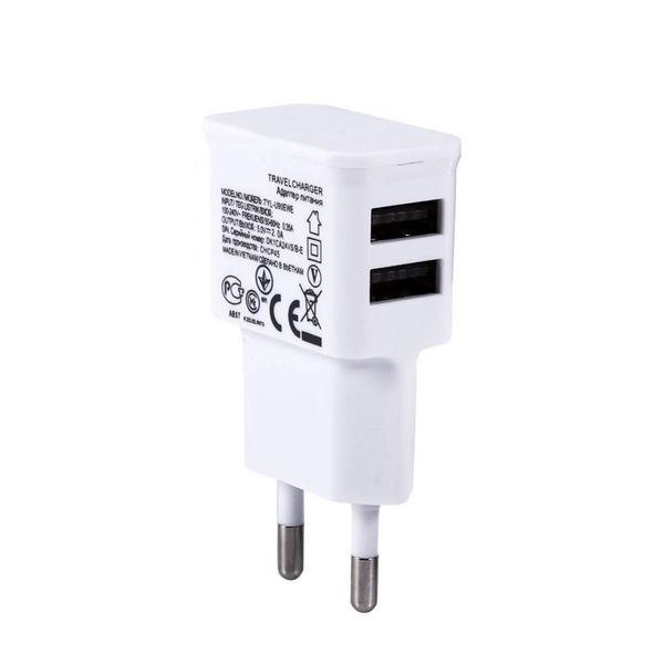 

universal dual usb eu plug 5v 2a wall travel power charger adapter for iphone4 5 5s 7 6 6s plus for samsung galaxy phone charger