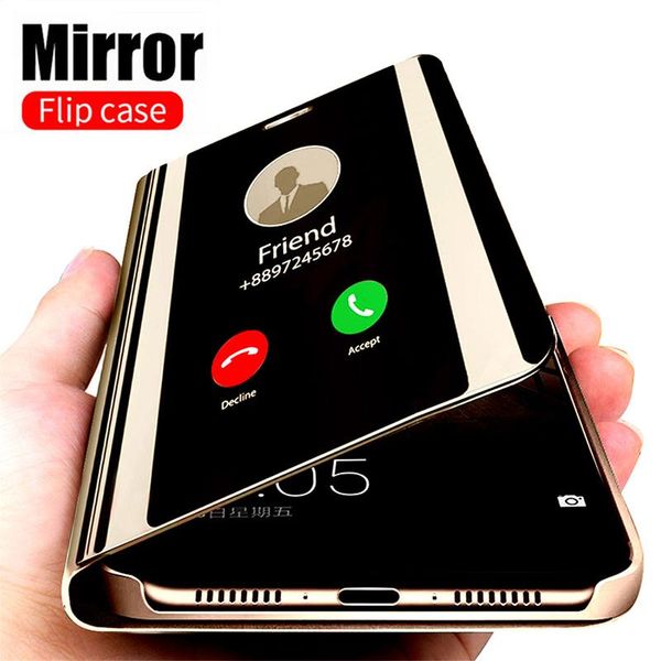 Smart Mirror View Flip Phone Case For Samsung Galaxy S8 S9 S10 S20 Note 8 9 Case