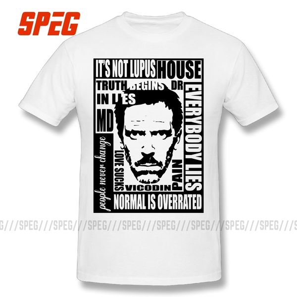 

дизайн тенниска house md все lies t-shirt dr house смешные футболки мужчин slim fit tee shirt популярные молодежь плюс размер