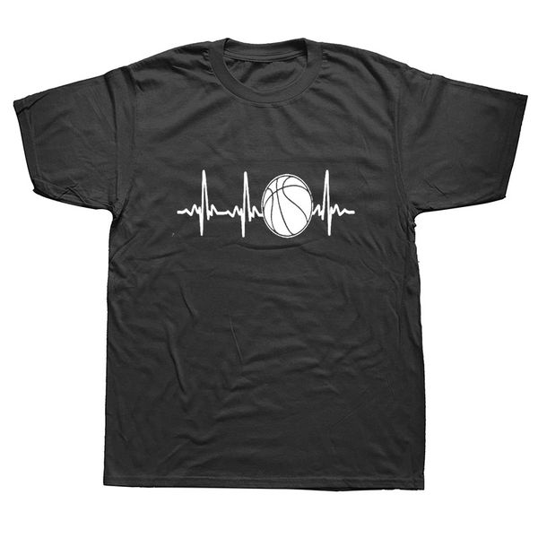 

new fashion pulse heartbeat basketballer t shirts men summer style short sleeve cotton love cook t-shirt camisetas